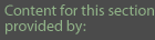 Content for this section provided by: